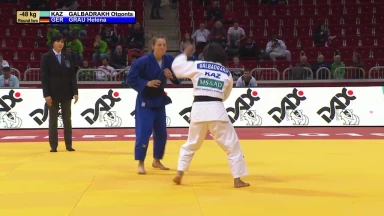 GS Düsseldorf 2019: 1. Runde -48kg: Galbadrakh (KAZ) vs. Grau (GER)