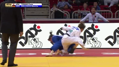 GS Düsseldorf 2019: 2. Runde -48kg: Tonaki (JPN) vs. Ballhaus (GER)