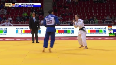GS Düsseldorf 2019: Viertelfinale -48kg: Menz (GER) vs. Kang (KOR)