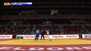 GS Düsseldorf 2019: Trostrunde -48kg: Menz (GER) vs. Li (CHN)