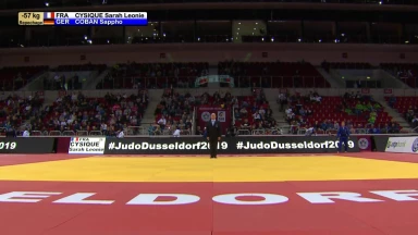 GS Düsseldorf 2019: Trostrunde -57kg: Cysique (FRA) vs. Coban (GER)