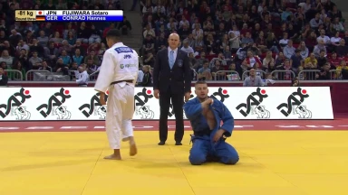 GS Düsseldorf 2019: 3. Runde -81kg - Fujiwara (JPN) vs. Conrad (GER)