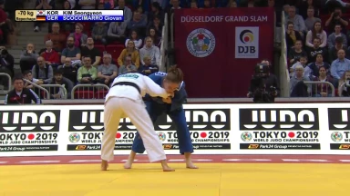 GS Düsseldorf 2019: Trostrunde -70kg - Kim (KOR) vs. Scoccimarro (GER) 