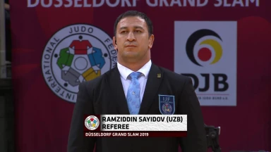 GS Düsseldorf 2019: Finale Bronze -100kg: Dosen (SRB) vs. Kotsoiev (AZE)