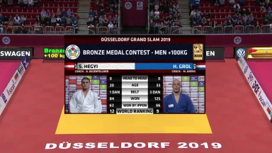 GS Düsseldorf 2019: Finale Bronze +100kg: Heygi (AUT) vs. Grol (NED)