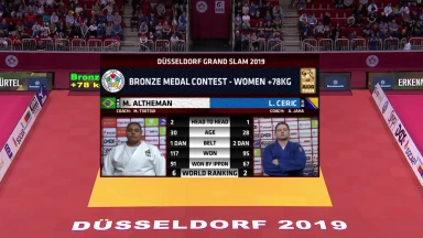 GS Düsseldorf 2019: Finale Bronze +78kg: Altheman (BRA) vs. Ceric (BIH)