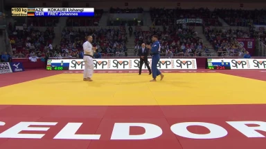 GS Düsseldorf 2019: Runde 3. +100kg: Kokauri (AZE) vs. Frey (GER)