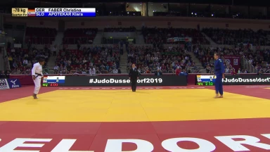 GS Düsseldorf 2019: Viertelfinale -78kg: Faber (GER) vs. Apotekar (SLO)
