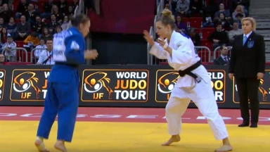 Grand Slam Düsseldorf 2020: Viertelfinale Tag 1 - Theresa Stoll vs. Daria Mezhetskaia