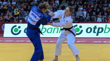 GS Düsseldorf 2020: Rumms! Giovanna Scoccimarro schickt Gercsak mit tollem Hüftwurf auf die Matte