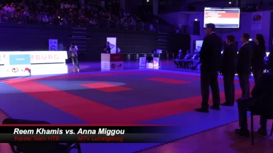 Deutsche Karate Meisterschaften 2020: Kumite Damen -61 Reem Khamis vs. Anna Miggou