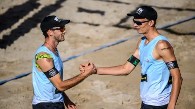 Beachvolleyball-DM: Genialer Rückhand-Pass von Clemens Wickler