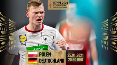 Barrierefreier Stream: Polen vs. Deutschland: Hauptrunde - Gruppe I: Handball-WM 2021