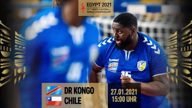 Demokratische Republik Kongo vs. Chile: Spiel um Platz 27/28: Handball-WM 2021