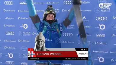 Hedvig Wessel mit unfassbarem Backflip! Freeride World Tour 2021 - Ordino Arcalis - Andorra