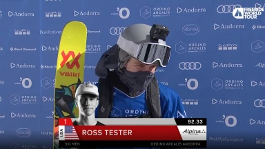 360° und Backflip! Rookie Ross Tester siegt mit überragender Line - FWT 2021 - Ordino Arcalis - Andorra