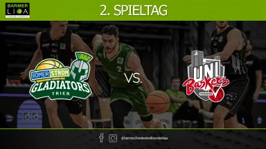 ProA: RÖMERSTROM Gladiators Trier	 vs. Uni Baskets Paderborn