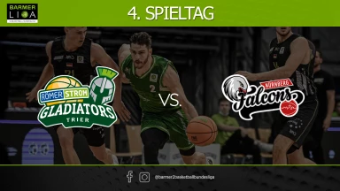 ProA: RÖMERSTROM Gladiators Trier vs. Nürnberg Falcons BC