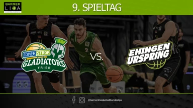 ProA: RÖMERSTROM Gladiators Trier vs. TEAM EHINGEN URSPRING
