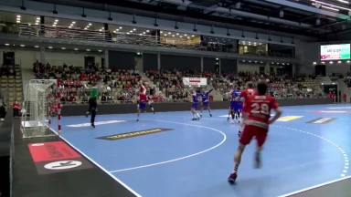 DHB-Pokal: Nordhorns Miedema narrt Balingens Abwehr mit Kempa-Trick