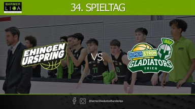 ProA: TEAM EHINGEN URSPRING vs. RÖMERSTROM Gladiators Trier