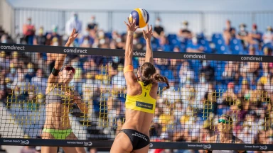 Beachvolleyball WM 2022 - Vorrunde - Pavan/Melissa (CAN) vs. Laboureur/Schulz (GER)