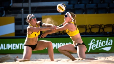 Beachvolleyball WM 2022 - Sechzehntelfinale - Ittlinger / Schneider (GER) vs. Clancy / Mariafe (AUS)