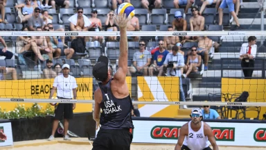 Highlights - Beachvolleyball WM 2022 - Halbfinale - Renato/Vitor Felipe (BRA) vs. Schalk/Brunner (USA)