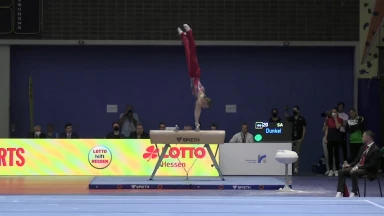 Die Siegerübung am Pauschenpferd von Nils Dunkel