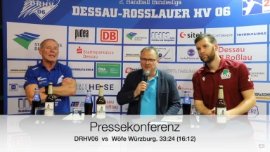 Pressekonferenz vom Spiel DRHV 06 vs. Wölfe Würzburg