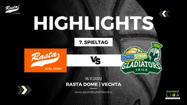Highlights: RASTA Vechta - RÖMERSTROM Gladiators Trier (16.11.22)