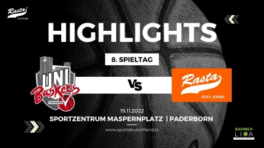Highlights: Uni Baskets Paderborn - RASTA Vechta (19.11.22)