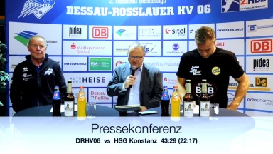 Pressekonferenz vom Spiel DRHV 06 vs. HSG Konstanz