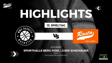 Highlights: WWU Baskets Münster - RASTA Vechta 68:102 (21.12.22)