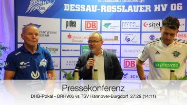 Pressekonferenz vom DHB-Pokalspiel DRHV 06 vs. TSV Hannover-Burgdorf