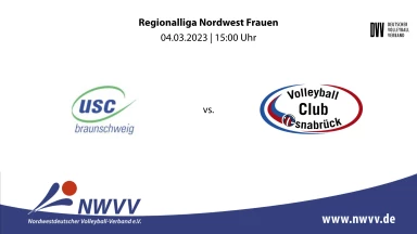 Regionalliga Nordwest Frauen: USC Braunschweig vs. VC Osnabrück