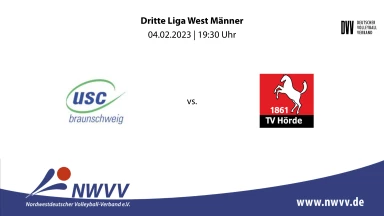 Dritte Liga West Männer: USC Braunschweig vs. TV Hörde
