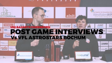 Pressekonferenz: Uni Baskets Paderborn vs. VFL SparkassenStars Bochum