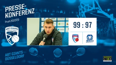 PRESSEKONFERENZ | ART Giants Düsseldorf vs. PS Karlsruhe Lions (99:97) | 2022/23