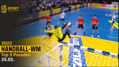 Wahnsinnige Rettungstaten! Die Top 5 Paraden der Handball-WM am 25.01.
