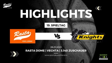 Highlights: RASTA Vechta - VfL Kirchheim Knights 86:75 (28.1.23)