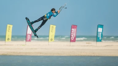 Spannendes Finale beim Visit Qatar GKA Freestyle Kite World Cup in Fuwairit, QAT
