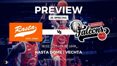Preview: RASTA Vechta vs. Nürnberg Falcons BC (16.2.23)