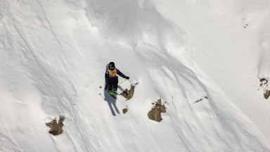 Siegerlauf von Megane Betend bei Freeride World Tour 2023 in Kanada