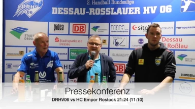 Pressekonferenz vom Spiel DRHV 06 vs. HC Empor Rostock
