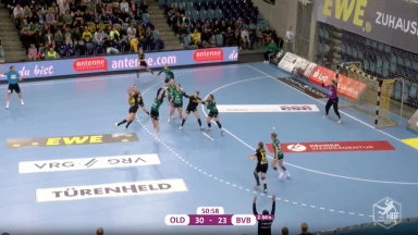 HBF: Keine Chance für die Torfrau! Bleckmann mit Rückraum-Hammer