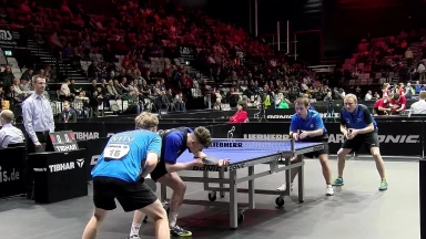 DM TT:  Herren-Doppel Viertelfinale - Flemming/Servaty vs. Fadeev/Hübgen