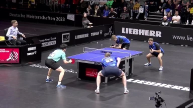 DM TT:  - Halbfinale Herren-Doppel - Duda/Qui vs. Rinderer/Schweiger