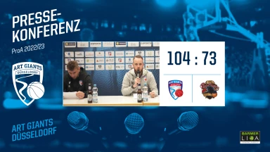 PRESSEKONFERENZ | ART Giants Düsseldorf vs. wiha Panthers Schwenningen (104:73)