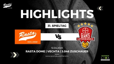 Highlights: RASTA Vechta - BAYER GIANTS Leverkusen 97:76 (13.4.23)